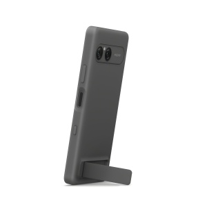 Husa pentru smartphone Sony Xperia 10 VIII, Grafit-Negru, cu suport integrat - Img 4