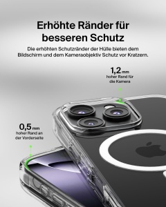 Husa pentru telefon Belkin SheerForce pentru iPhone 16 Pro, transparenta, MagSafe, antichizata - Img 5