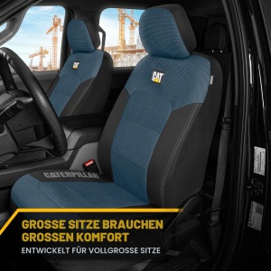 Huse pentru scaune auto Cat MeshFlex, 2 buc, compatibile cu airbag, albastru si negru - Img 3