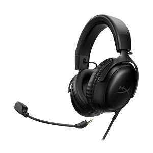 HyperX Cloud III - Casti pentru jocuri cu fir, PC, PS5, Xbox Series X|S, drivere inclinate de 53 mm, DTS, spuma cu memorie, cadru robust, microfon ultra clar de 10 mm, USB-C, USB-A, 3,5 mm, negru - Img 6