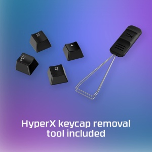 HyperX PBT Keycaps Set complet 104 taste Double Shot Material PBT Layout US Negru - Img 4