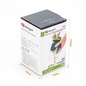 Ibergrif M522 Feliator spiralat legume, taietor de spaghete de dovlecei imbunatatit Taietor spiral de dovlecei Fara BPA Sigur pentru masina de spalat vase, 4 in 1 Feliator spiralat pentru legume pentru dovlecei, castraveti, cartofi - Img 9