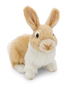 Iepuras de plus NICI, 20 cm, culoare bej, design realist