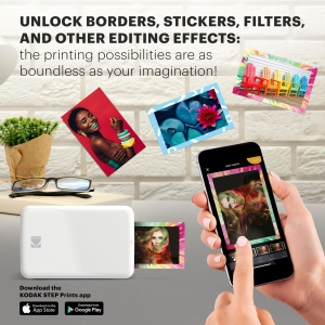 Imprimanta foto portabila KODAK Step Bluetooth ZINK Alb - Img 4