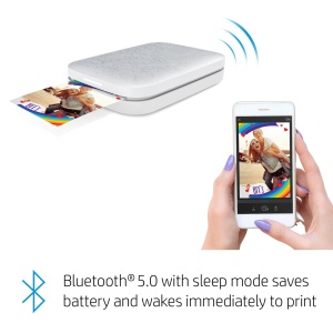 Imprimanta instantanee HP Sprocket 2x3" pentru smartphone-uri - Imprimanta color portabila, wireless - Hartie foto zincata cu suport adeziv - Imprimati de pe dispozitive iOS si Android compatibile prin aplicatia Bluetooth - Luna Pearl - Img 4