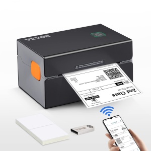 Imprimanta termica VEVOR Bluetooth 300DPI recunoastere automata etichete USB si Bluetooth