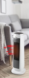 Incalzitor ceramic DOMO DO7347H cu temporizator - Design turn - 2000 W, alb/negru - Img 9