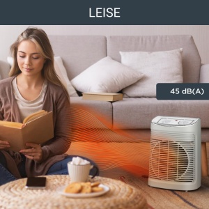 Incalzitor cu ventilator Rowenta Instant Comfort Aqua, doua setari de caldura, functie ventilator, consum de energie reglabil, silentios, incalzitor electric, gri deschis, SO6510F2, 1200 - 2400w - Img 5