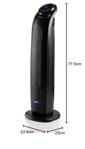 Incalzitor cu ventilator turn Ariete 8213, 2200 W, 3 niveluri de viteza, temporizator de pana la 8 ore, functie de ventilatie, functie de oscilatie, tehnologie ceramica, afisaj LED, negru - Img 9