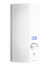 Incalzitor electronic de apa instantaneu AEG DDLE LCD 18/21/24 kW comutabil, selectarea temperaturii la grad, afisaj LC, conexiune fixa 400V, testat VDE, 222394