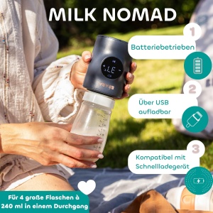 Incalzitor mobil pentru sticle BEABA Milk Nomad, 100W, USB-C, compact - Img 4