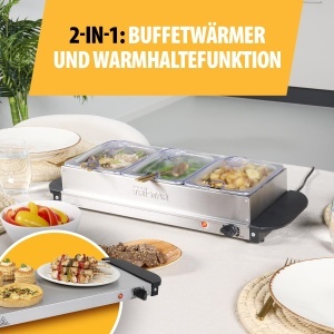 Incalzitor pentru bufet Tristar BP-6283, 4.2 litri, 200W, argintiu - Img 3