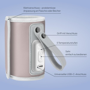 Incalzitor portabil pentru biberoane LIONELO Thermup Go, USB-C, 5 temperaturi - Img 7