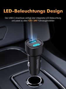 Incarcator auto GRIFEMA GD511, 48W, USB-C si USB-A, compact - Img 2