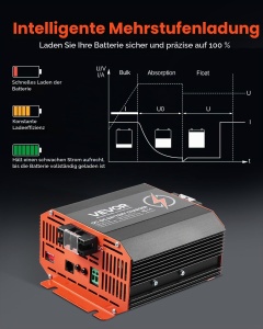 Incarcator DCDC VEVOR SDC-30A, 12V 30A, 375W, pentru plumb-acid si Lithium - Img 5