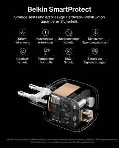 Incarcator rapid Belkin BoostCharge Pro 67W cu 2 porturi USB-C, GaN - Img 6