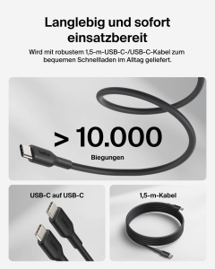 Incarcator rapid Belkin BoostCharge USB-C, 100W, compact, negru - Img 2