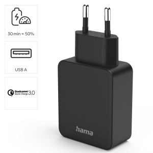 Incarcator rapid Hama 19,5W cu cablu USB-C, negru - Img 2