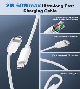 Incarcator USB C 45W pentru iPhone 171615 Pro Max cu cablu de 2M - Img 5