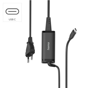 Incarcator USB C Hama 65W, universal, negru, pentru laptop si smartphone - Img 2