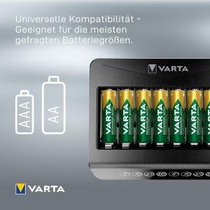Incarcator VARTA LCD pentru acumulatori AAAAA, capacitate 8 acumulatori, design compact - Img 10