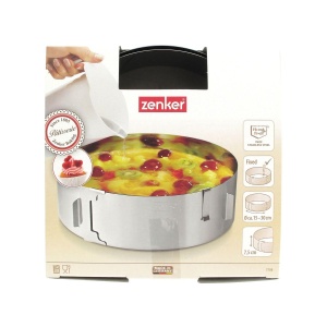Inel pentru tort Zenker 7708, din otel inoxidabil, ajustabil, 30 cm - Img 5