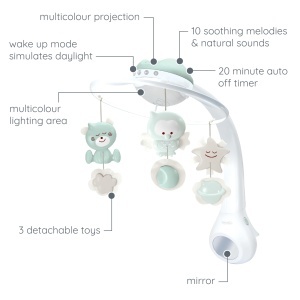 Infantino 3-in-1 Projektor Musik-Mobile Salbei Lumina si Muzica pentru Copii - Img 6