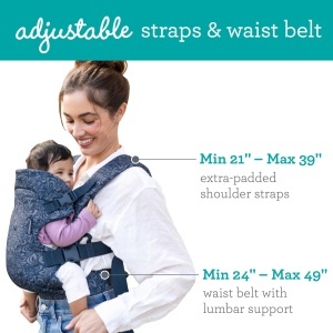 Infantino Flip Advanced 4-in-1 Babytrage Florales Marineblau Ergonomica pentru transport frontal si spate - Img 4
