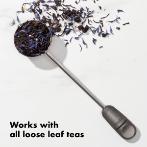 Infuzor de ceai OXO Good Grips cu functie de rasucire pentru ceai vrac - otel inoxidabil, negru - Img 6
