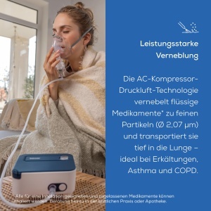 Inhalator Beurer IH 16, compact, pentru adulti si copii, culoare albastruwhite - Img 3