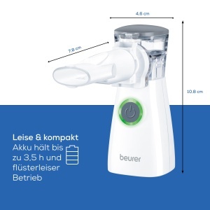 Inhalator portabil Beurer IH 57 tehnologie cu membrana oscilanta functionare silentioasa - Img 3