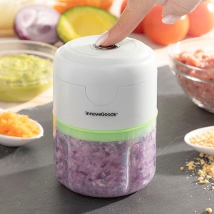 InnovaGoods - Mini robot de bucatarie portabil reincarcabil fara fir 250ml 3x lame din otel inoxidabil versatil pentru nucilegumefructe usor de curata - Img 1