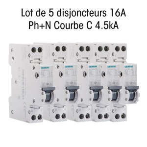 Intrerupator de Circuit SIEMENS, 16 A, 5 bucati, faza neutru - Img 3