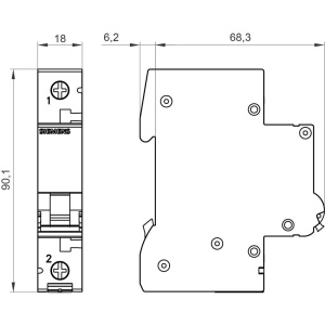 Intrerupator de protectie Siemens 5SL6140-7, 1 Pol, 40 A, 400 V, 6 KA - Img 4