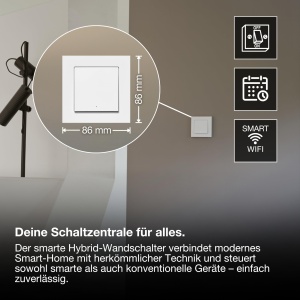 Intrerupator inteligent OSRAM SMART WiFi Matter, 1 canal, alb, 10AX, montaj incastrat - Img 2