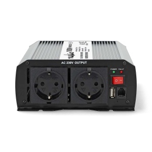 Inversor de tensiune Nedis 1000W, 2000W varf, USB, 12V DC, Aluminiu - Img 6