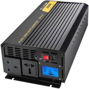 Invertor VEVOR 2000W Sinus Pur cu Telecomanda si Display LCD DC12V la AC240V
