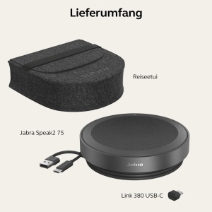 Jabra Speak2 75 Difuzor Portabil Bluetooth 4 Microfoane cu Anulare Zgomot Certificat Microsoft Teams Gri Inchis - Img 8