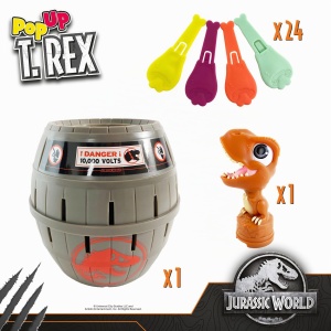 Joc de actiune Tomy Pop Up T-Rex T73290 pentru copii, 4-8 ani, Jurassic World - Img 7