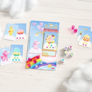 Joc de societate HABA Einhorn Glitzergluck, pentru 2-4 copii, abilitati numerice, 4 ani - Img 2