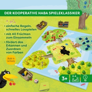 Joc de societate HABA Groser Obstgarten - pentru 3-6 ani, 40 fructe din lemn - Img 3