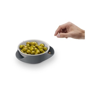 Joseph Joseph Double-Dish Servierschale Design inteligent Culoare gri si verde - Img 4