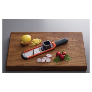 Joseph Joseph Handi-Grate Mini Reibe 2-in-1 Portocaliu Lame din Otel Inoxidabil - Img 3