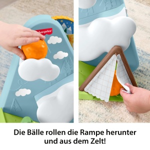 Jucarie Activitate Fisher-Price Camping-Freunde Kullerberg cu 5 Bile pentru Bebei - Img 4