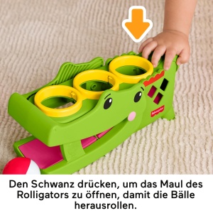Jucarie Activitate Fisher-Price Sit Tap Rolligator, cu 3 Bile si Ciocanel - Img 3