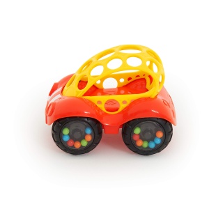 Jucarie auto Bright Starts Oball Rattle Roll pentru bebelusi 3 luni albastru sau rosu - Img 6