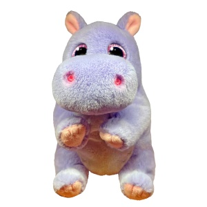 Jucarie Beanie Ty Toys Henrietta Hippo, 30 cm, moale si prietenoasa