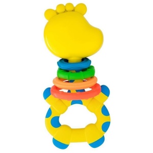Jucarie Chicco Gilby Giraffe Rassel cu Rotiere si Inele Colorate - Img 2