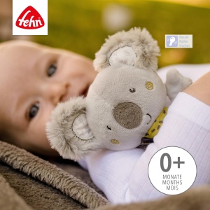 Jucarie cu inel pentru bebelusi Fehn Koala - Jucarie de plus Jucarie pentru bebelusi cu zornaitor - Jucarie pentru abilitati motorii pentru invatare jucausa - Jucarie de plus ca ajutor pentru somn - Jucarii pentru bebelusi si copii mici de la 0+ luni - Img 3