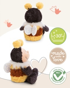 Jucarie de plus NICI Hummel Beelinda 25cm - galben, moale, pentru copii si adulti - Img 4